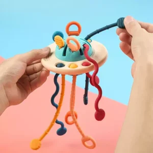 Montessori Ufo Silicone Pulling Toy